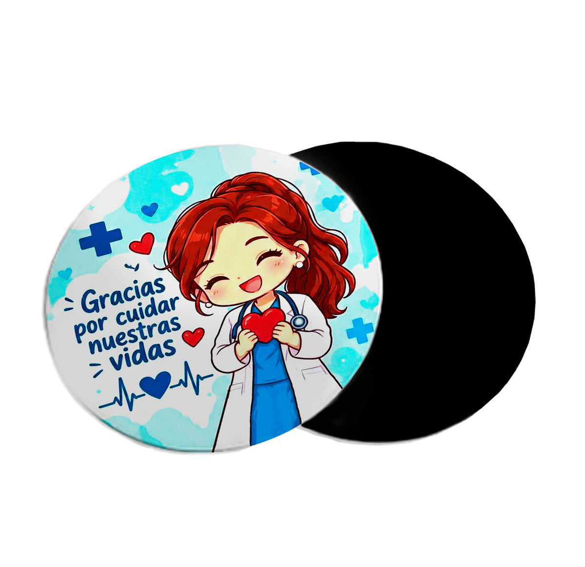Mousepad circular Día del Médico 12