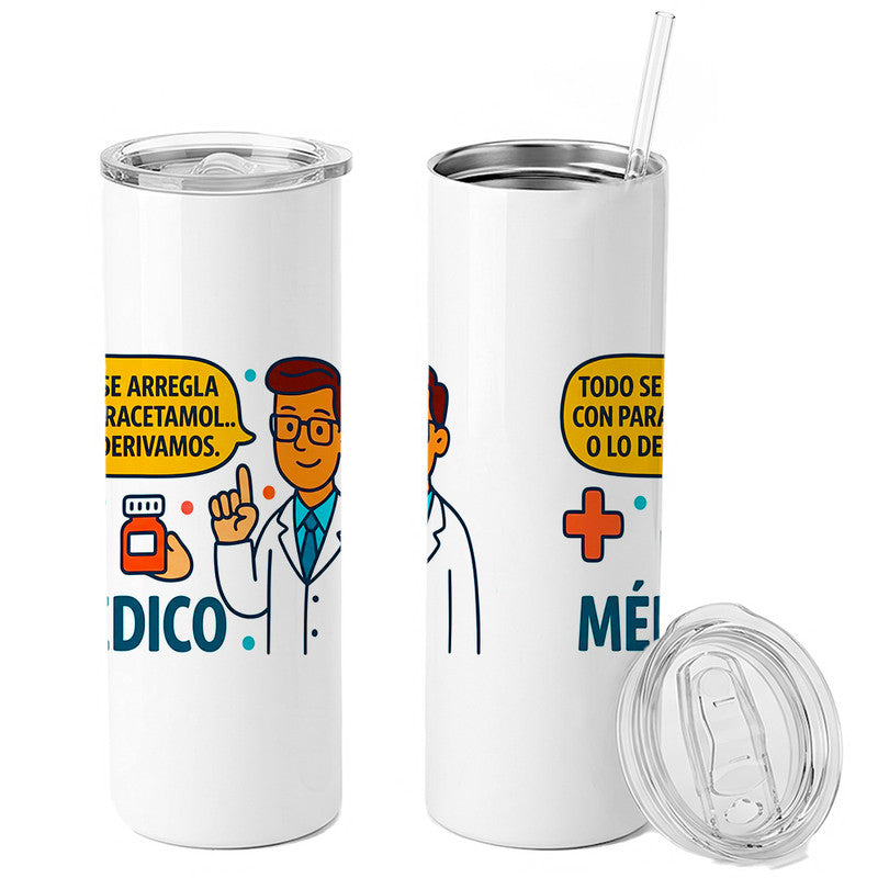 Skinny Tumbler Día del Médico 16