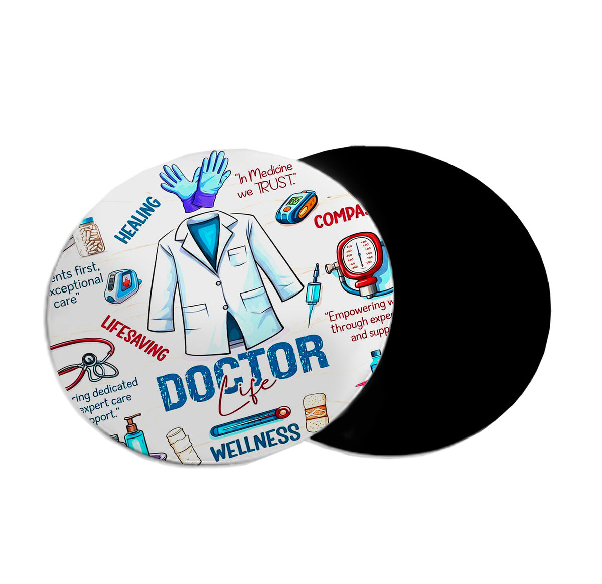 Mousepad circular Día del Médico 20