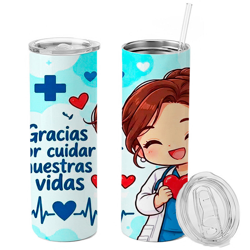 Skinny Tumbler Día del Médico 21