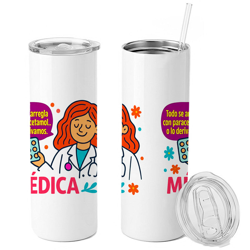 Skinny Tumbler Día del Médico 17