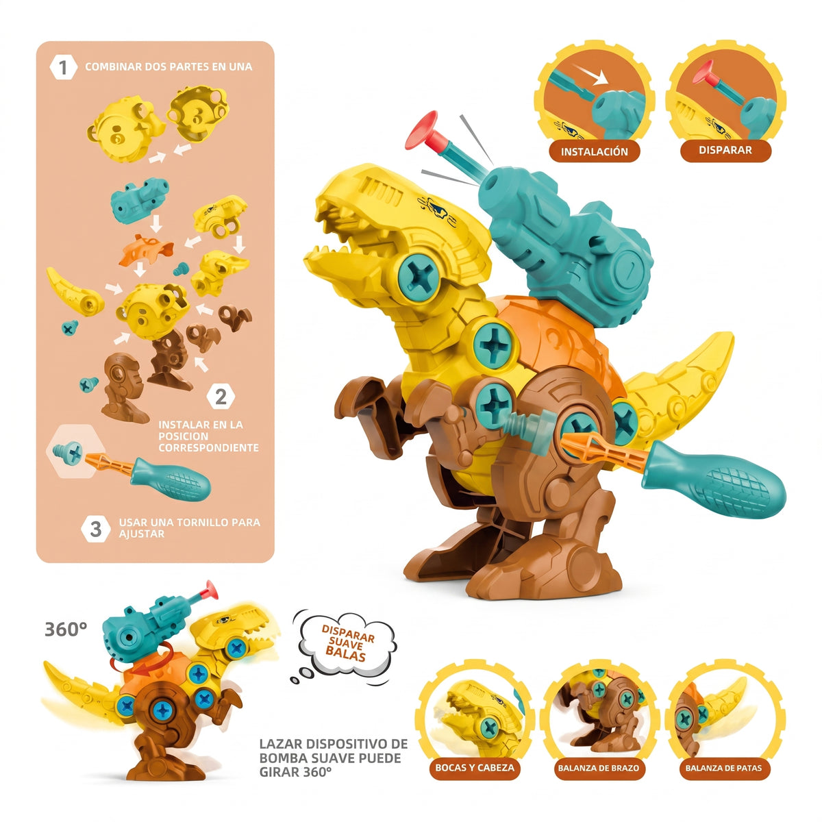 Juego de Ensamble Dinosaurio