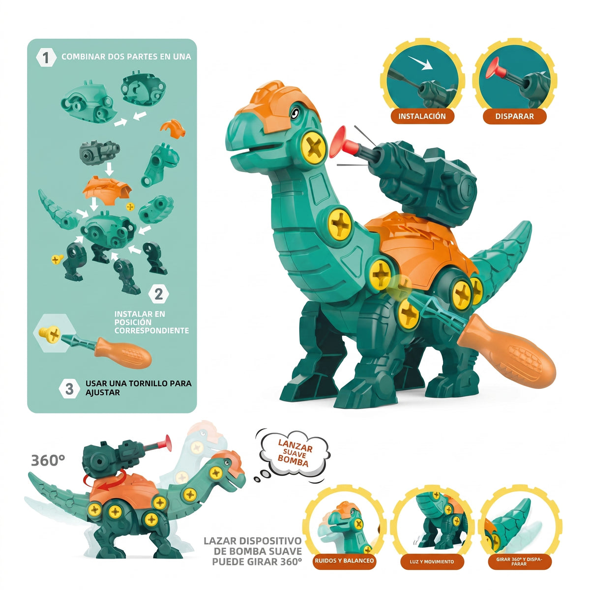 Juego de Ensamble Dinosaurio
